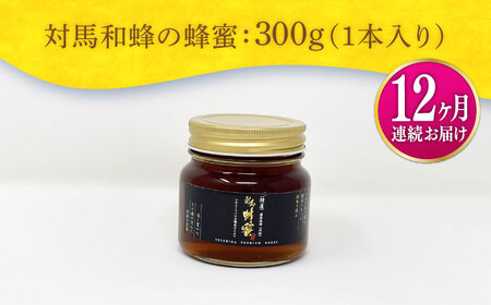 【全12回定期便】 対馬 和蜂 はちみつ 300g×1本 《対馬市》【特定非営利活動法人 對馬次世代協議会（対馬コノソレ）】 蜂蜜 ハチミツ 日本ミツバチ ニホンミツバチ[WAM048]