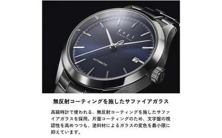 【シルバー×ホワイト （AT-38SVWH1）】 【株式会社Knot】 選べる！ プレミアムシリーズ オートマティック ＆ ステンレスリンクブレスレット 腕時計 時計 ドレスウオッチ ウォッチ 日本製 機械式時計 機械式 自動巻き 東京都 武蔵野市
