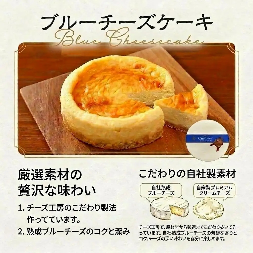 チーズケーキ　夢民舎ブランド　北海道　ブルーチーズ 使用【1658665】