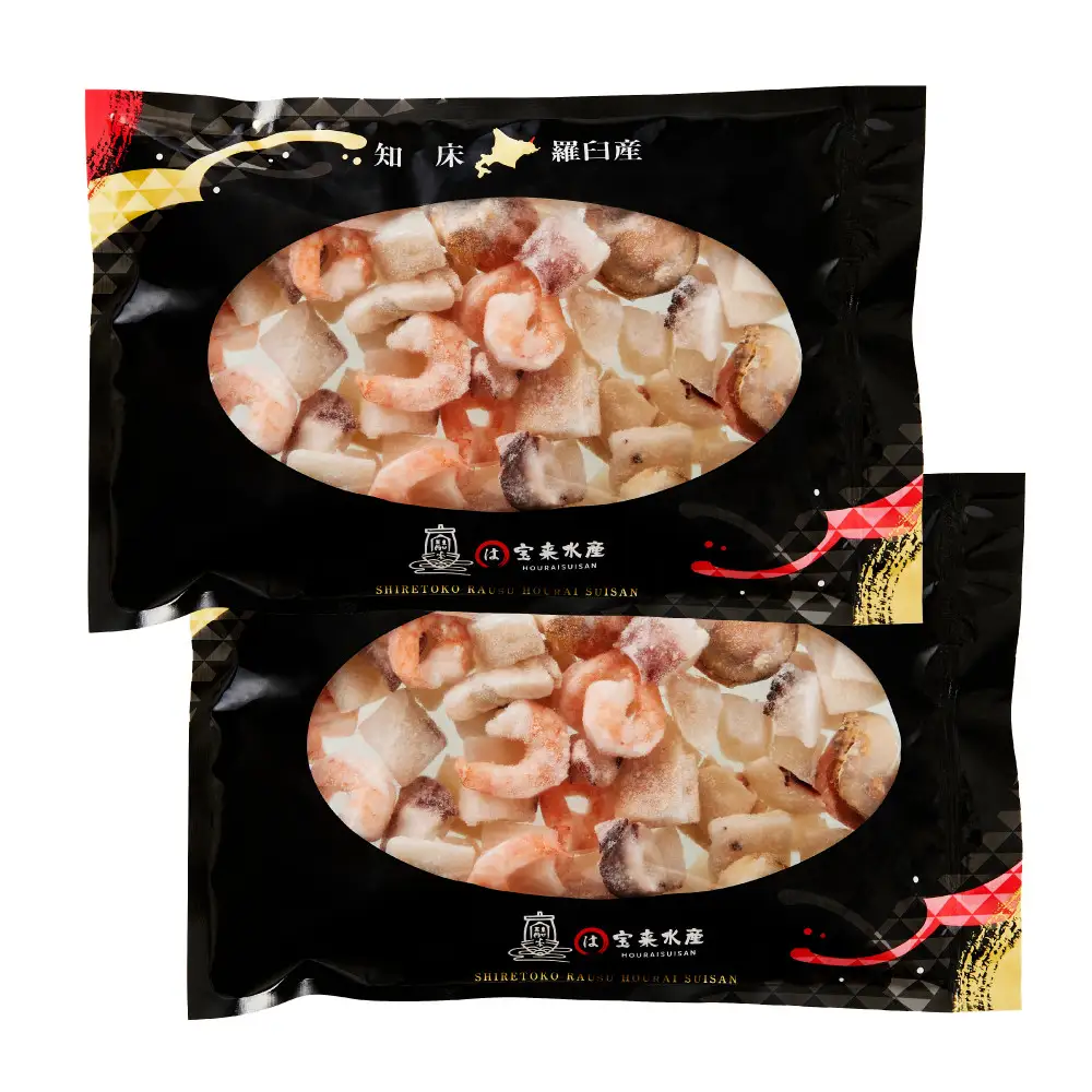 【ふるなびWEEK対象】羅臼産 タコ イカをふんだんに使ったシーフードミックス  1kg 魚介類 シーフードミックス カット済み 小分け 便利