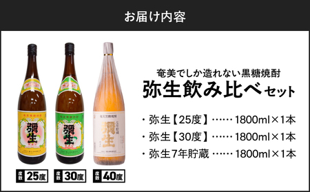 奄美 でしか造れない 黒糖焼酎 弥生 飲みくらべ 3本セット 1800ml A185-018 焼酎 酒 お酒 アルコール 黒糖 本格焼酎 奄美でしか造れない セット 飲み比べ のみくらべ 受賞 優等賞受賞 ロック 水割り お湯割り 美味しい 川崎商店 ふるさと納税 鹿児島 奄美市 おすすめ ランキング プレゼント ギフト