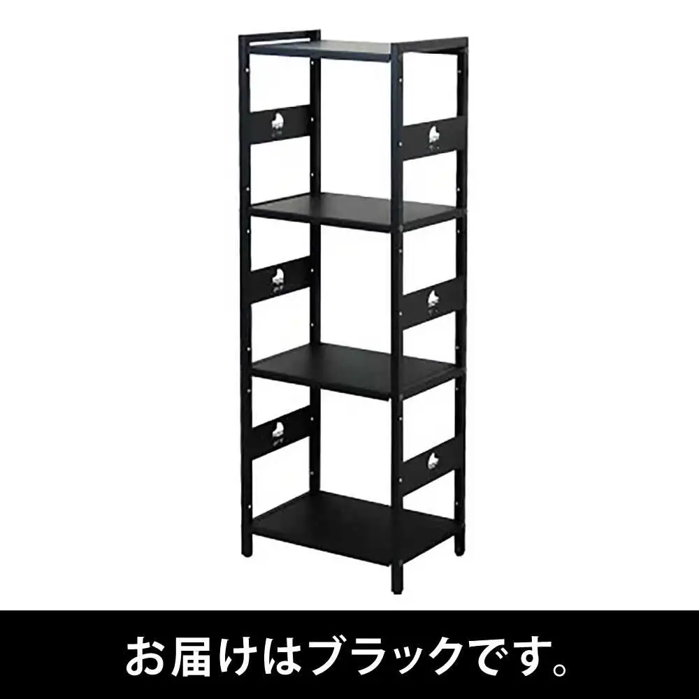 M.O.L アイアンシェルフ 4段 幅42cm×奥行30cm ブラック MOL-XS424(BK) [VBZ026]家具 棚 組み立て インテリア