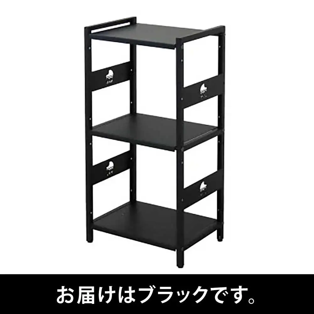 M.O.L アイアンシェルフ 3段 幅42cm×奥行30cm ブラック MOL-XS423(BK) [VBZ030]家具 棚 組み立て インテリア