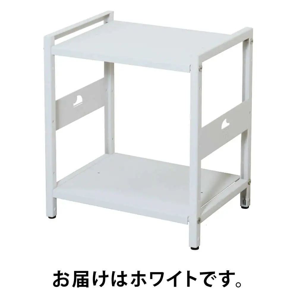 M.O.L アイアンシェルフ 2段 幅42cm×奥行30cm ホワイト MOL-XS422(WT) [VBZ033]家具 棚 組み立て インテリア
