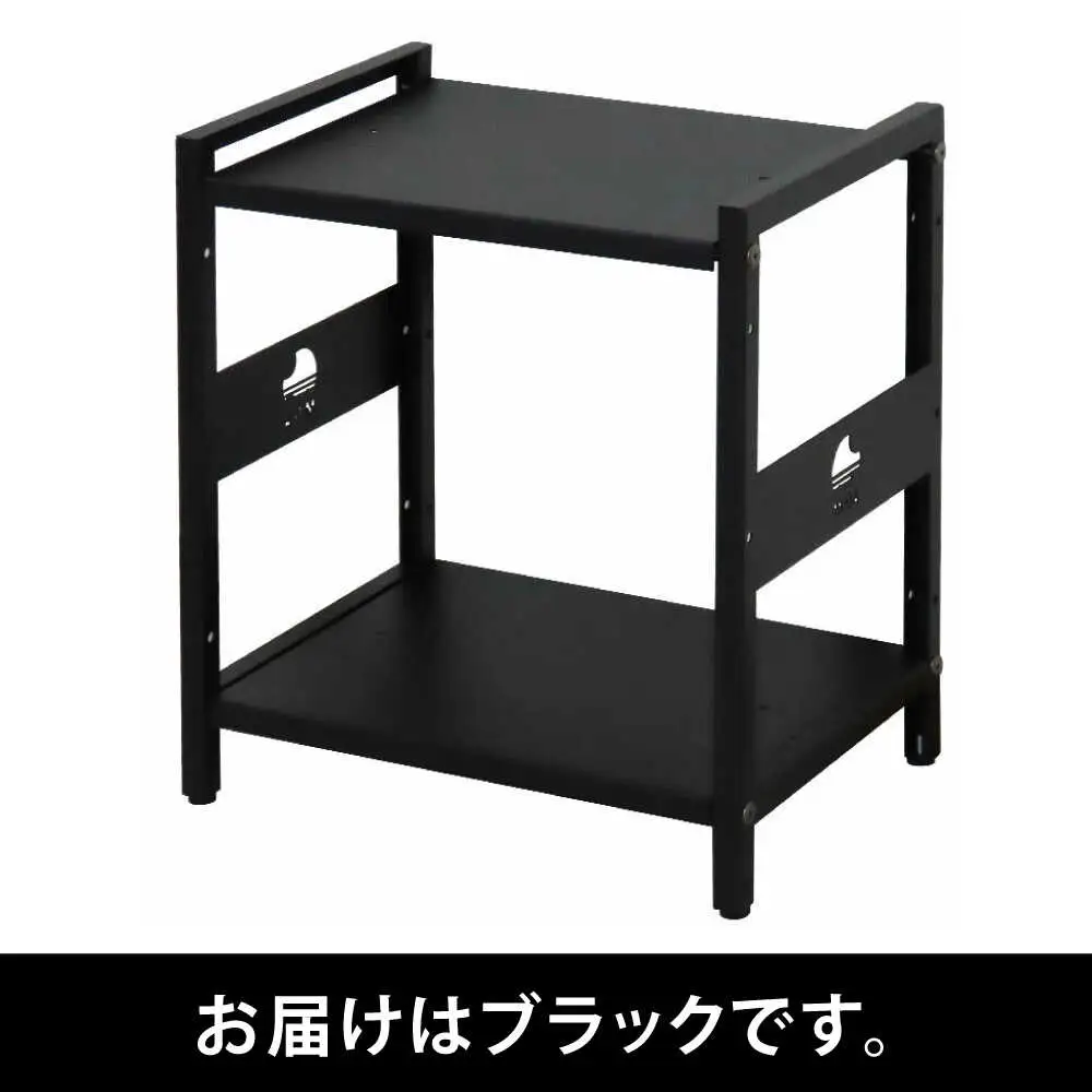 M.O.L アイアンシェルフ 2段 幅42cm×奥行30cm ブラック MOL-XS422(BK) [VBZ034]家具 棚 組み立て インテリア