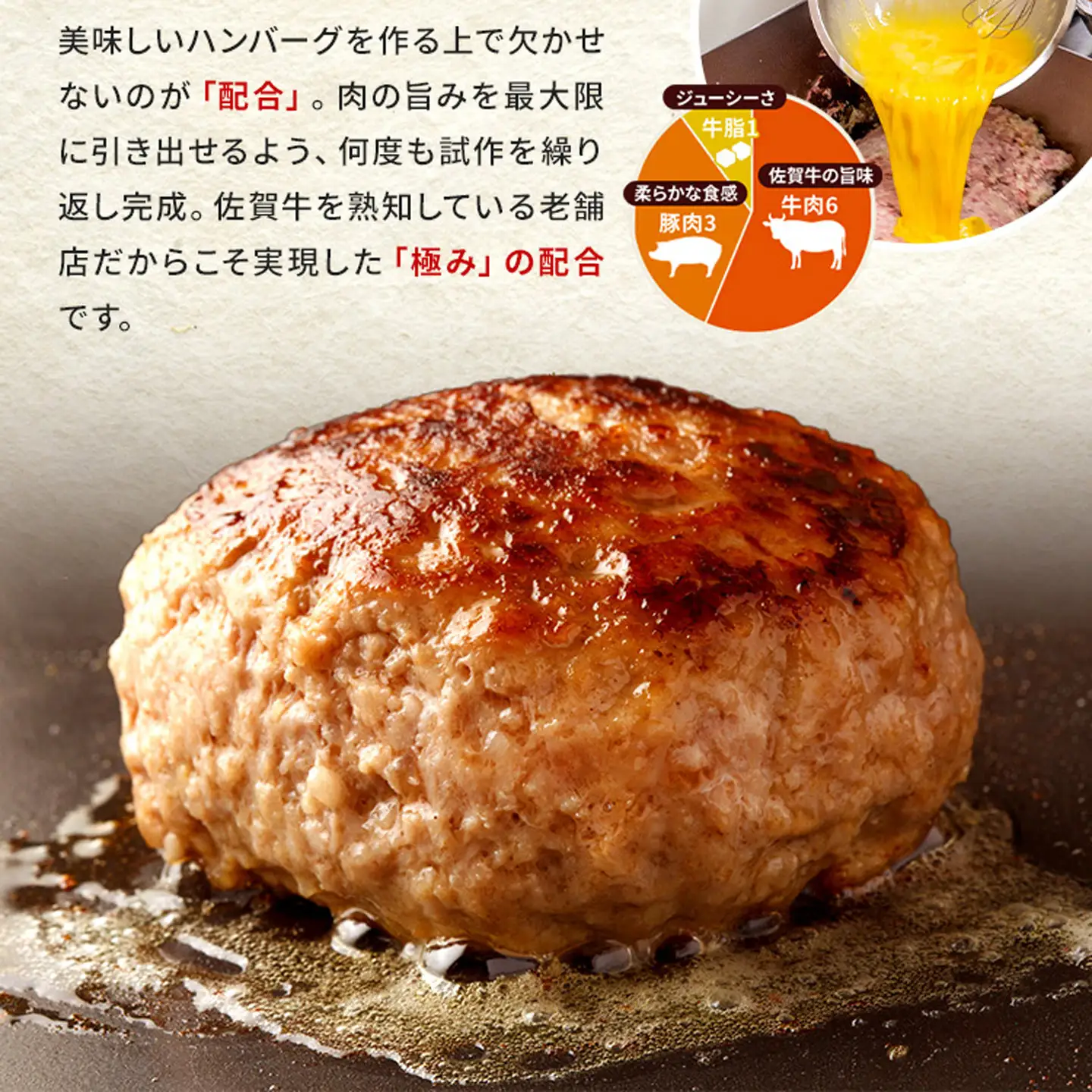 昭和20年創業の黒毛和牛ハンバーグ 150g×6個 ジャポネソース 付き 個包装 佐賀牛 国産 和牛 冷凍 ギフト | 極みハンバーグの自家製ジャポネソースセット _b-472