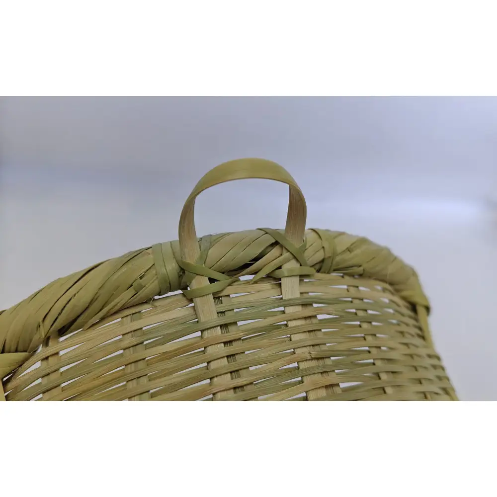 【品切れ中】ぶら下げ耳付き！「米研ぎザル 小(3合用)」富士北麓”勝山”スズ竹細工 山梨県認定郷土伝統工芸品