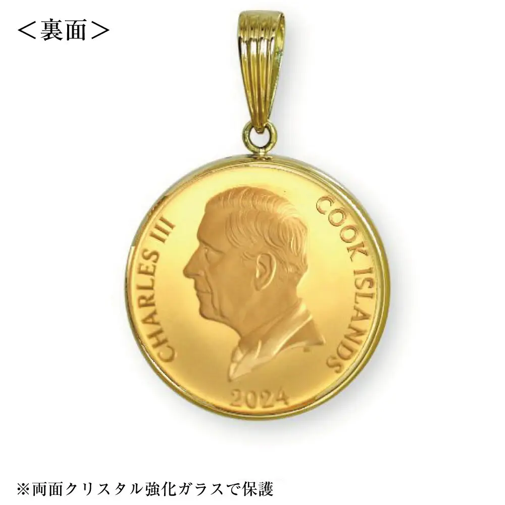 18Kネックレス 2024年 獅子（ライオン）デザイン 純金メダル使用 ネックレス