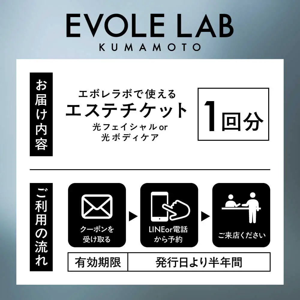 エボレラボ エステチケット 1回チケット 美容 全身 熊本県 菊陽町【エボレジャパン株式会社】[BHBC004]