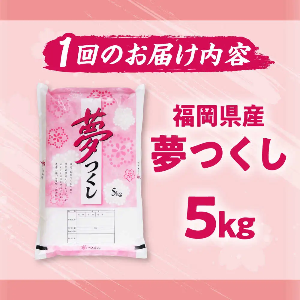 【全3回定期便】【令和7年度産】夢つくし 5kg 精米 有限会社ファインリョーコク/吉富町[BGBV002]