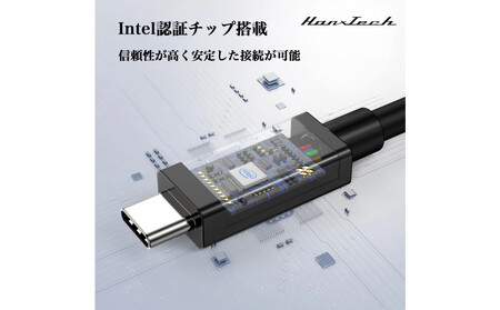 Hanx-Tech Thunderbolt 5 ケーブル 1m HT-TB542BY-1M AOP0027