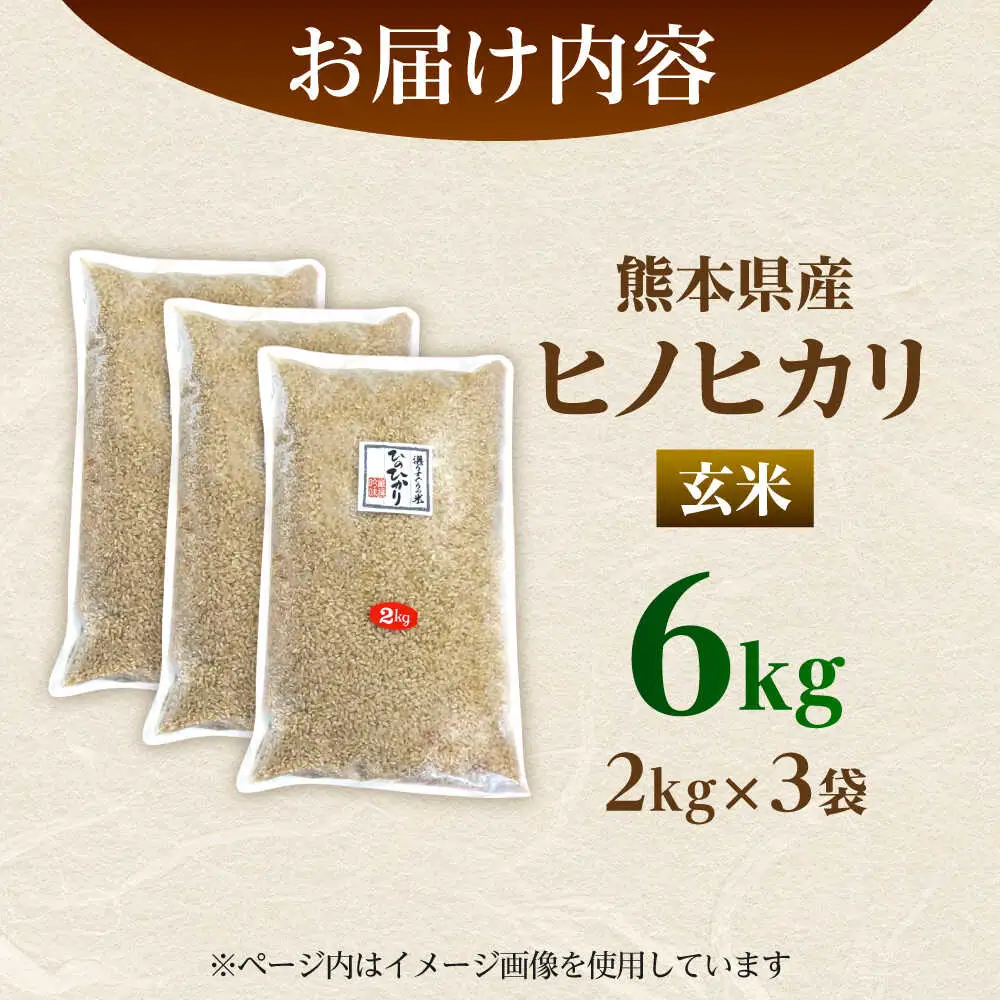  ヒノヒカリ 玄米 6kg（2kg×3袋） 【株式会社 岩下農園】[ZFS005]