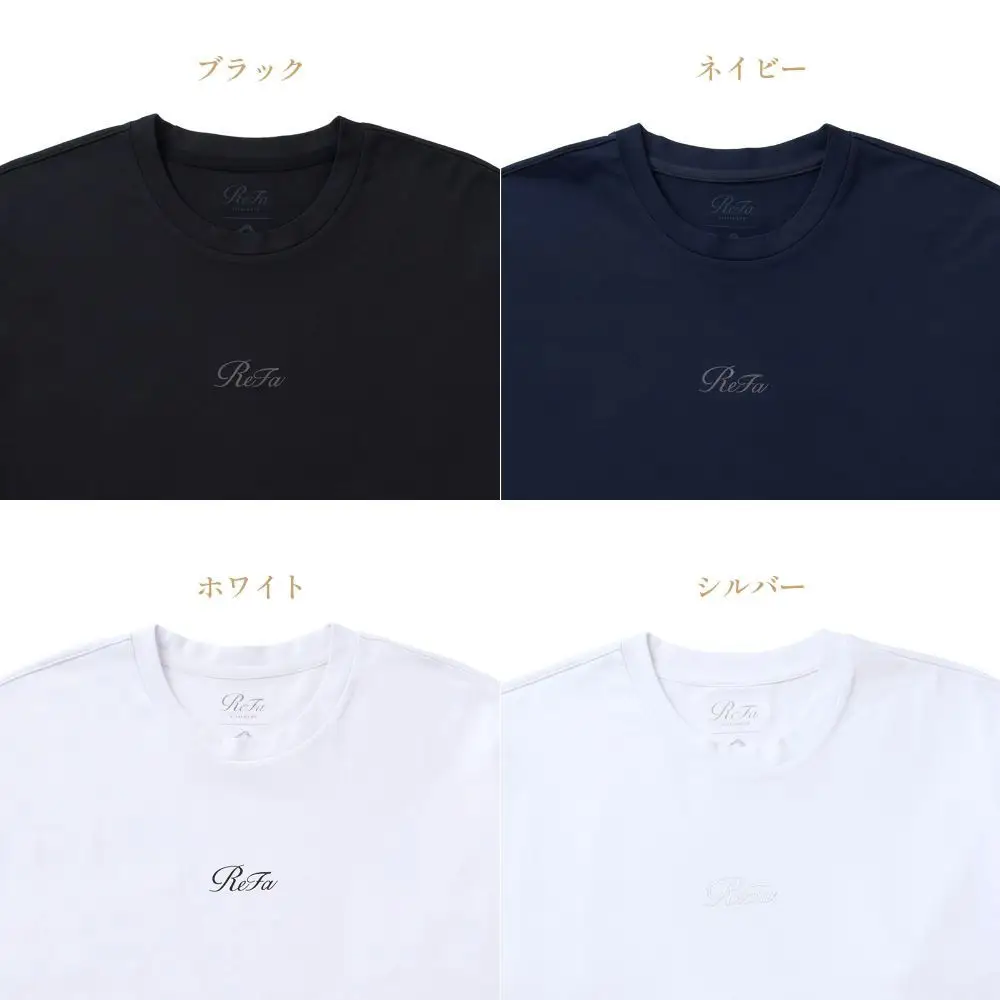 【ホワイト 3Lサイズ】リファ バイタルテック コンフォートジャージー クルーネックロングTシャツ