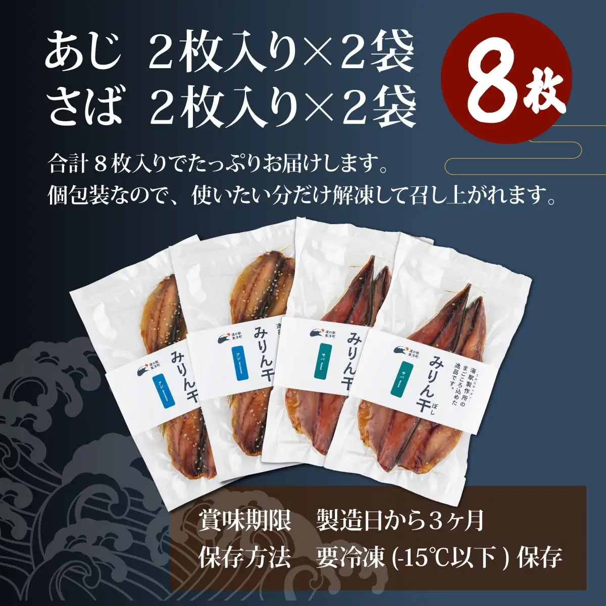 みりん干し さば・あじセット 8枚 高知県 東洋町 送料無料