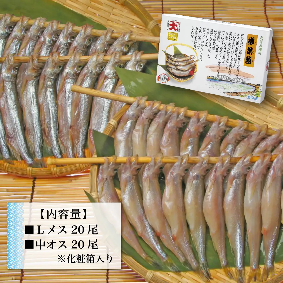 北海道産生干ししゃもセット（メス・オス各20尾） MKWAE001