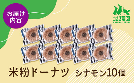 米粉ドーナツ（シナモン）10個セット【うさぎ農園】[AYDJ023]