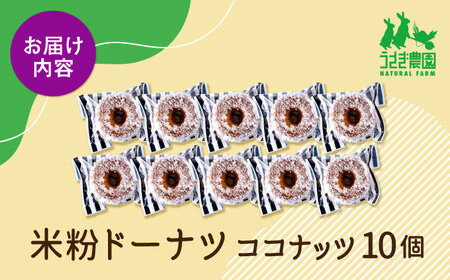 米粉ドーナツ（ココナッツ）10個セット【うさぎ農園】[AYDJ032]