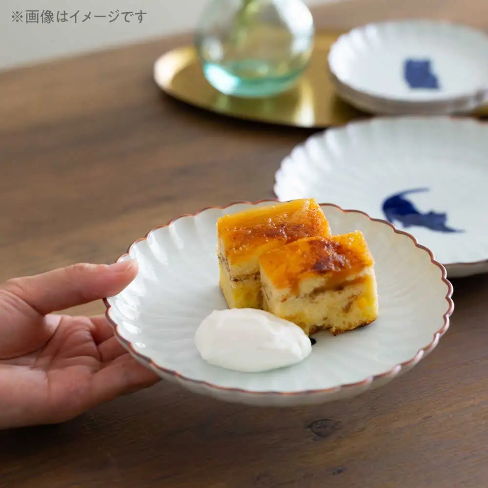 【波佐見焼】呉須猫 菊割小皿・取皿 8点セット【西海陶器】[OA507]