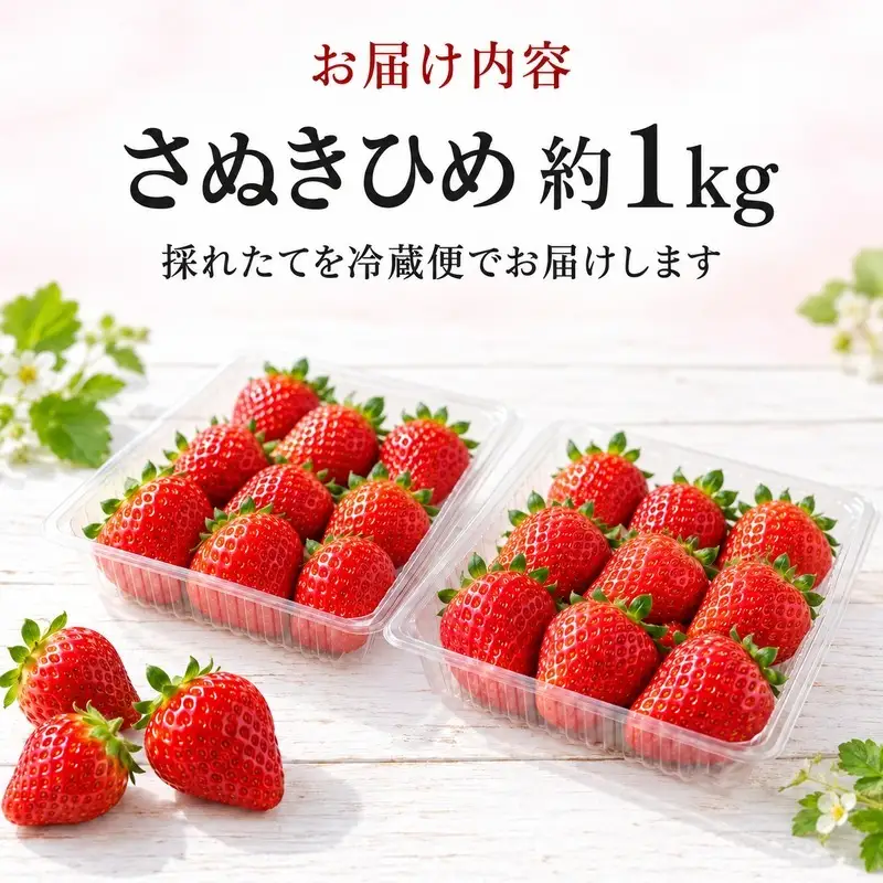 いちご さぬきひめ 大粒 香川県産 いちご【1kg】 【46312762】◆