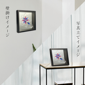 壁飾り ガラスアート 花 インテリア プレゼント 壁飾り