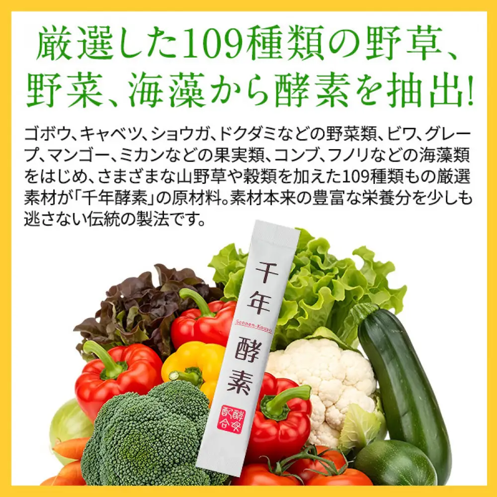 千年酵素 酵素 酵母 乳酸菌 配合 サプリメント 30包 栄養機能食品 ビタミンB1