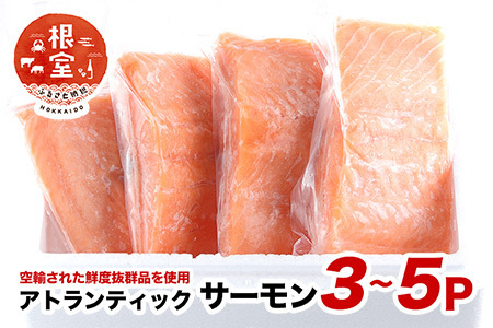 【生食可】アトランティックサーモン3～5P(計800g～900g前後） A-24020