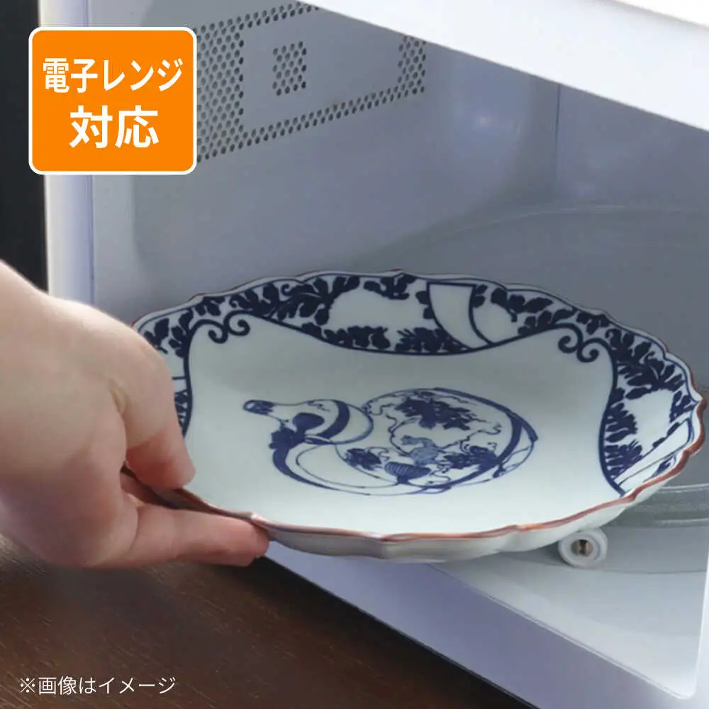【波佐見焼】古伊万里文様 ふじ絵 桔梗渕 7寸皿 1点【西日本陶器】[AC284] 波佐見焼 食器