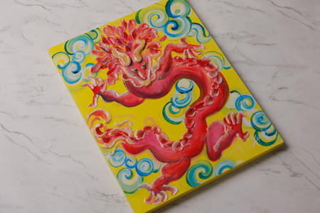【京阪百貨店厳選】坂本 幸雪　シュガーアート（舞龍）　F6サイズ：410×318㎜_OS048-0043-7