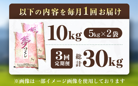 【3回定期便】令和8年産 福岡県産米 夢つくし10kg（5kg×2袋） 広川町 / たなか農産[AFCJ007]