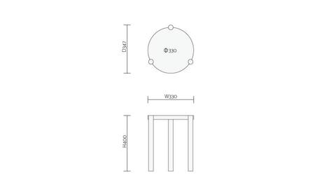 【受注生産】Side Table 04［丸］ チェリー / 恵那市 / ROYAL STAGE [AUEB052]