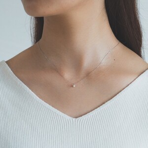 【甲府ジュエリー】Pt900　プラチナ　ダイヤ　0.1ct　ネックレス（73305851）