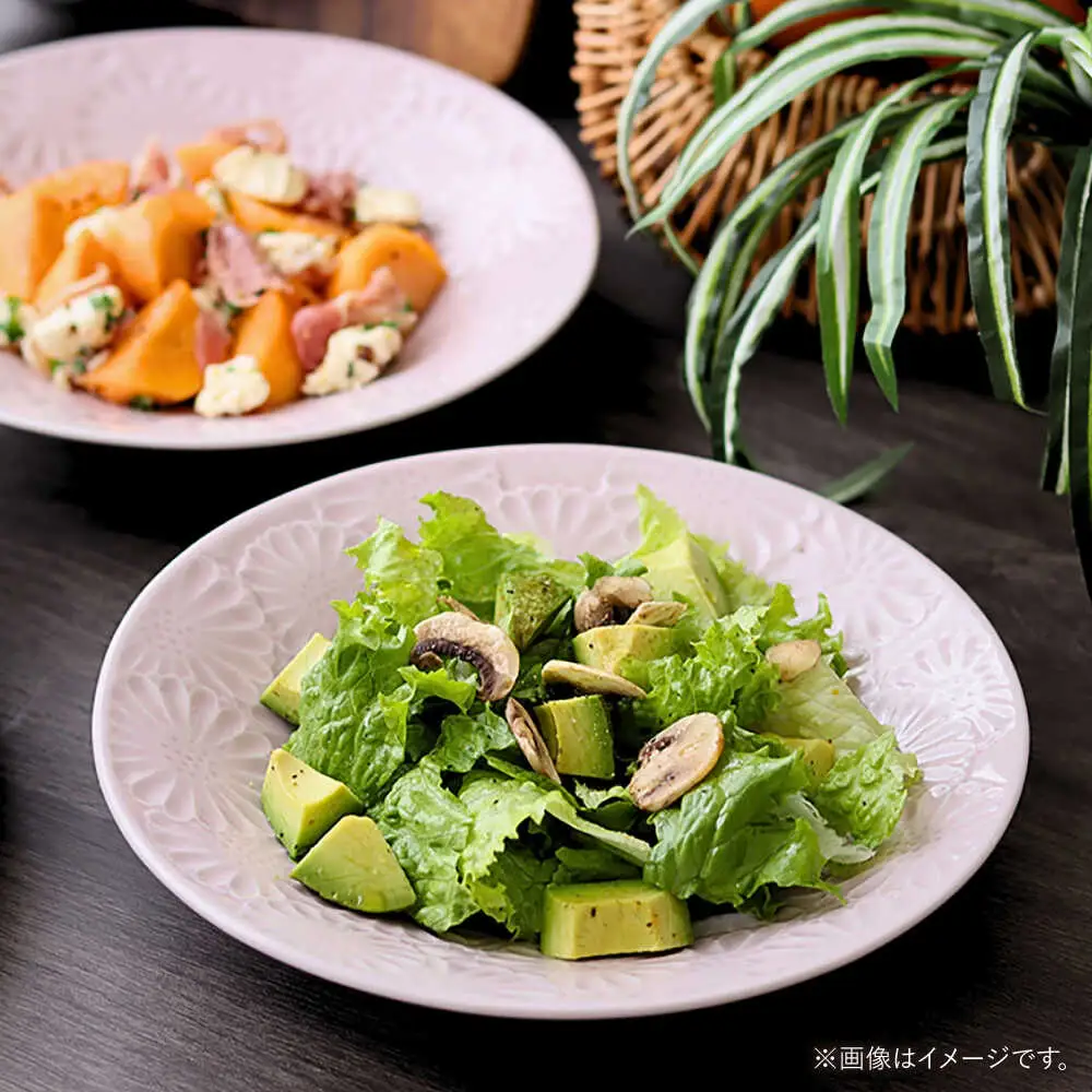 【波佐見焼】マリーゴールド　ボウルL ライトピンク 2枚セット　食器 皿【翔芳窯】[FE472]