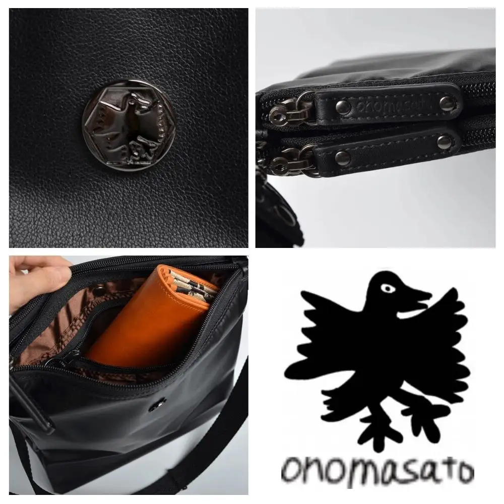 【onomasato】ツインポシェット M《men 軽量》マットブラック｜京都 パリコレデザイナー 人気バッグ