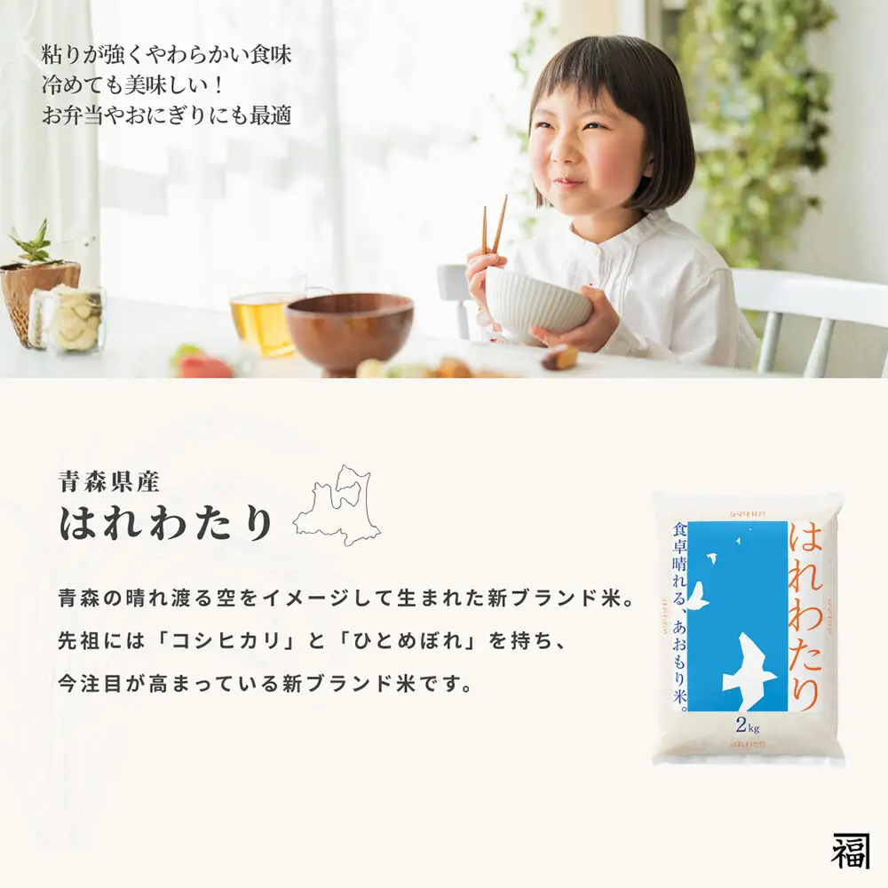 米《定期便6ヶ月》【寄附額見直しました】はれわたり【白米】10kg（5kg×2袋）令和7年産 特A 青森県産