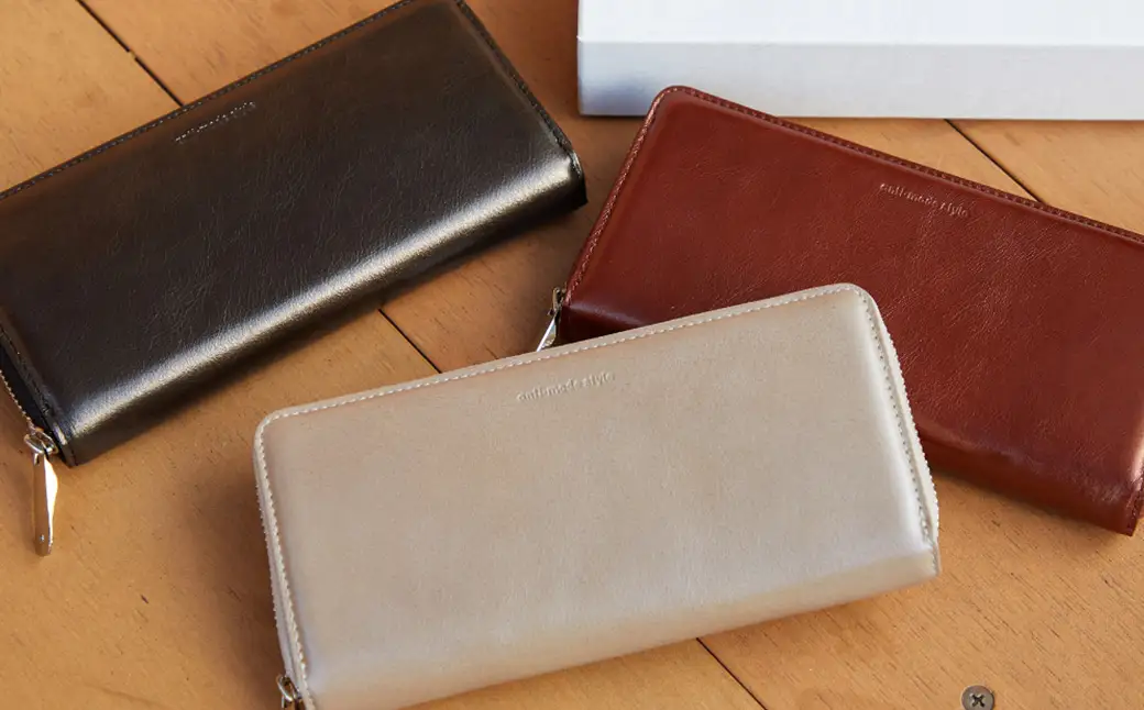 豊岡財布 anti-mode style Shimmer Chic RF Wallet AW900 / テラコッタBR / ラウンドファスナーロングウォレット 長財布 牛革 シンプル 財布 サイフ さいふ アンチモード スタイル シマー シック 木和田正昭商店