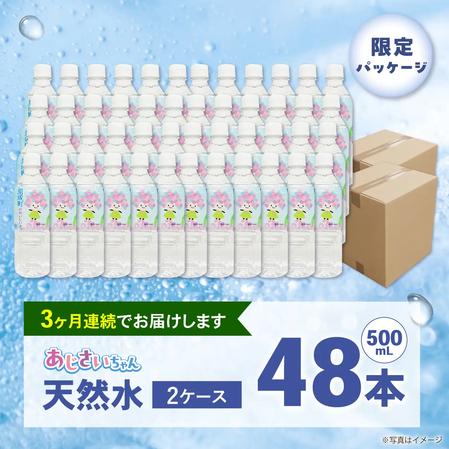 ミネラルウォーター 【全3回定期便（毎月お届け）】ミネラルウォーター （500mL×24本） 2箱 [BDBE003-5]