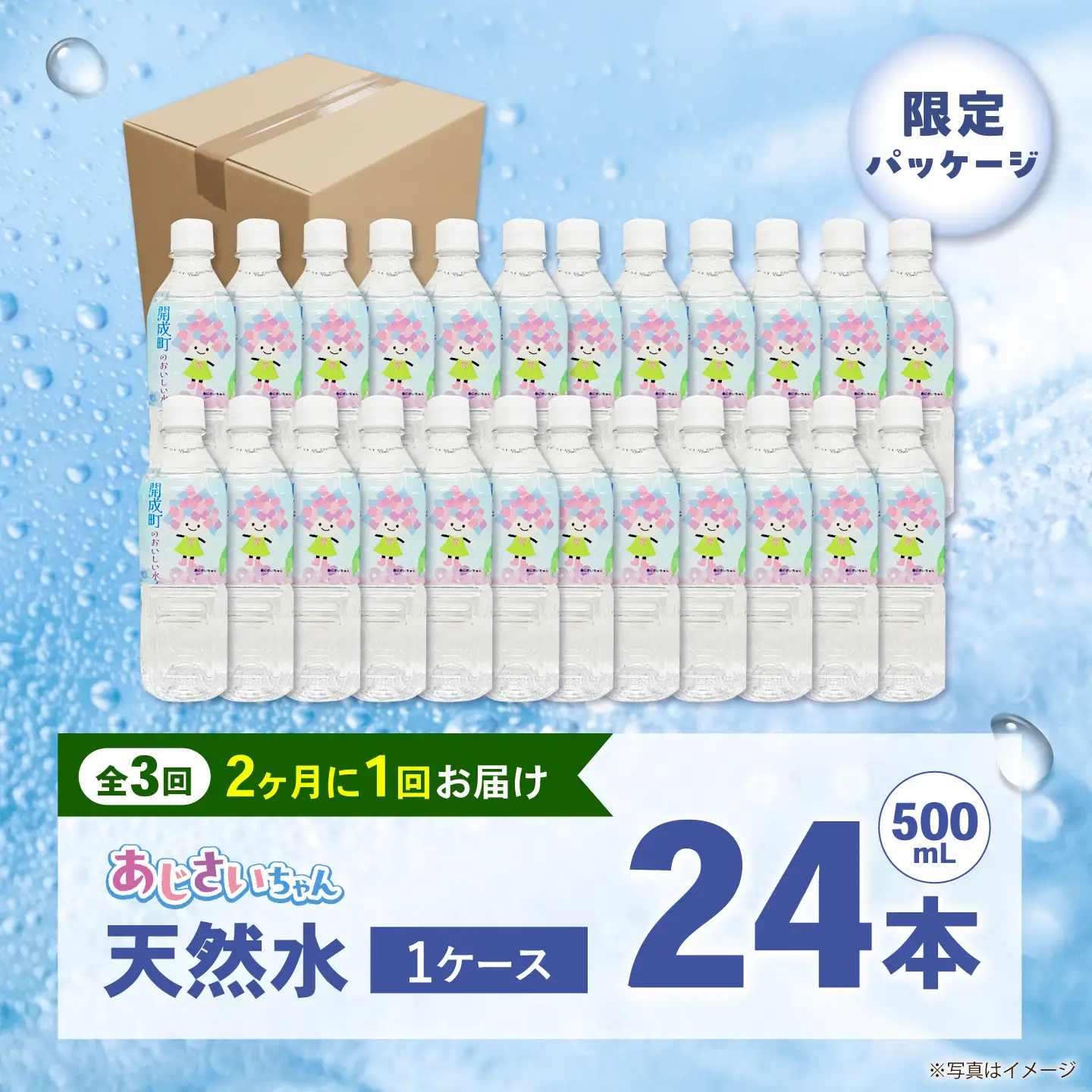 ミネラルウォーター 【全3回定期便（2ヶ月に1回お届け）】ミネラルウォーター （500mL×24本） 1箱 [BDBE003-7]
