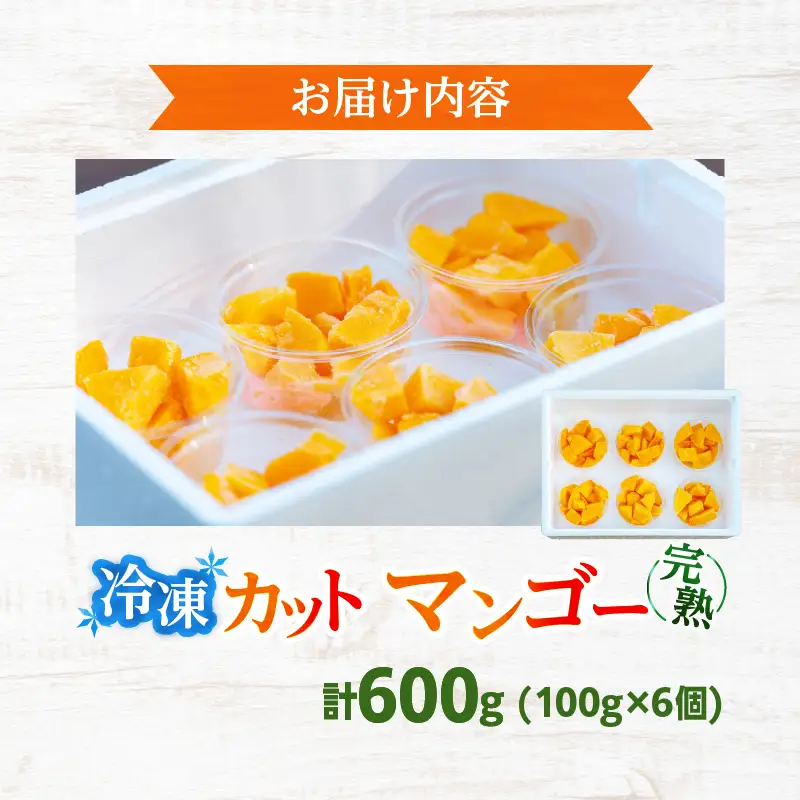 冷凍 カット マンゴー 計600g_CA94-25
