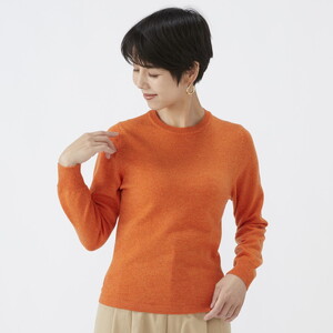 日本製 カシミヤ100% レディース クルーネック Mサイズ
