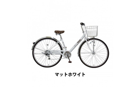 完成品でお届け!  自転車 mos 27インチ 【マットホワイト】 通勤 おしゃれ 通学 高校生 シマノ6段変速 オートライト 低床フレーム 安全基準BAA適合車 モース 大阪府 堺市 完全組立 整備済発送