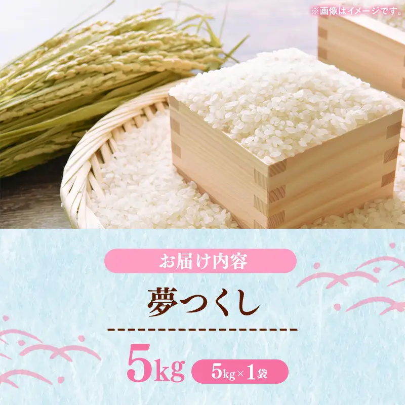 【令和7年産】 福岡県産 米 夢つくし 5kg ( 5kg×1袋 )【米 お米 精米 ブランド米 白米 ご飯 ごはん 夢つくし 5キロ 5kg 便利 福岡県産 旬 おにぎり お弁当 食品 福岡県 筑前町 送料無料 DT003】【価格改定】