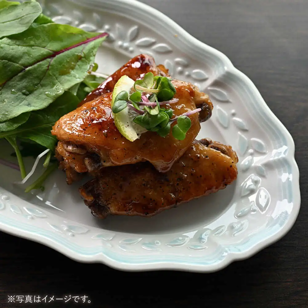 【波佐見焼】ombre de fleur オリーブオーバル palette blue 2枚セット【翔芳窯】[FE486]