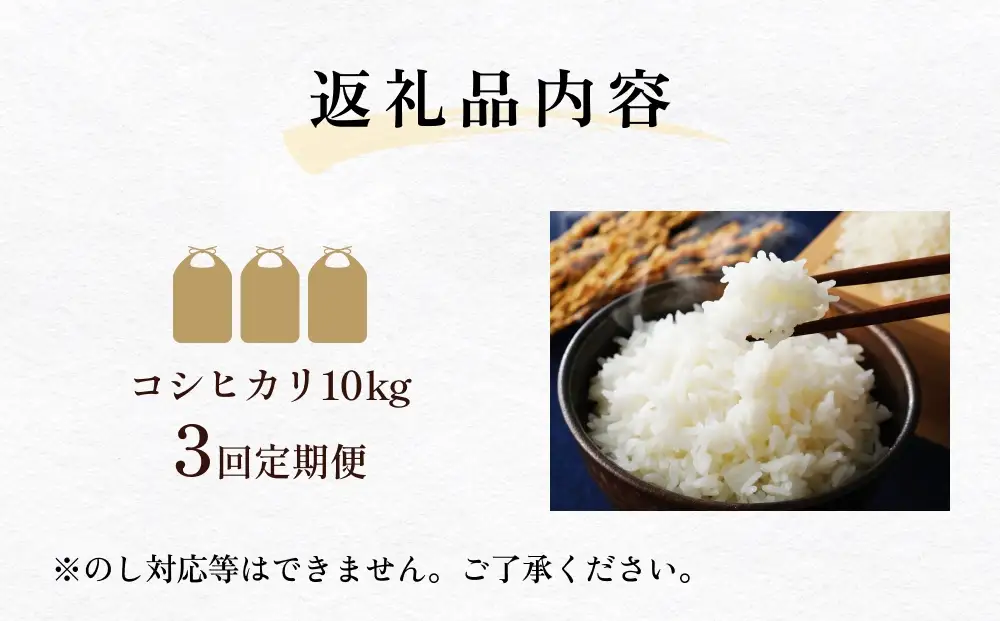 【3回定期便】富山県産 コシヒカリ 10kg 富山県 氷見市 米 コシヒカリ 定期便