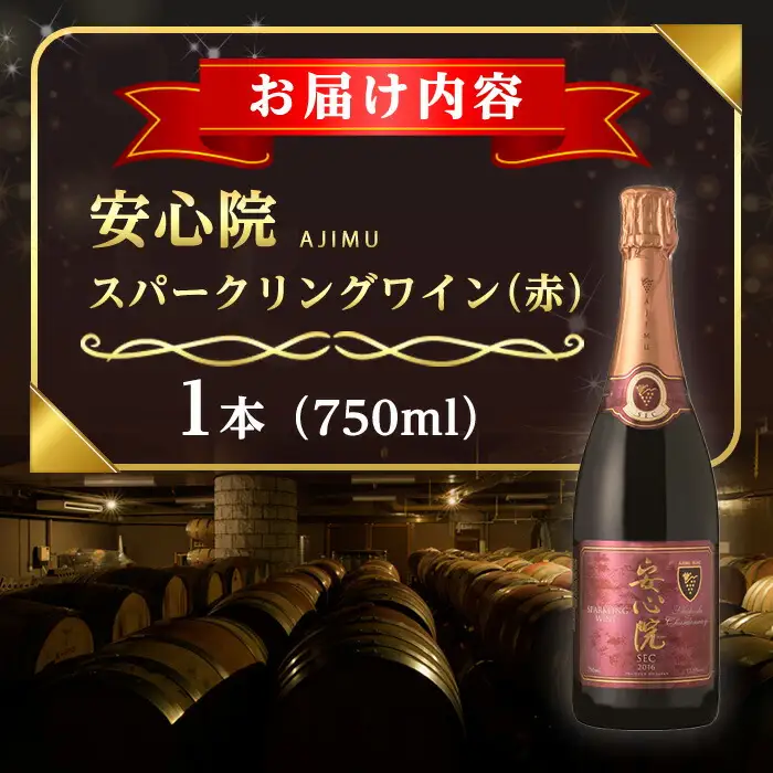 安心院スパークリングワイン赤(計750ml)酒 お酒 ワイン 赤ワイン スパークリングワイン ぶどう 葡萄 飲み比べ セット スピード発送 【107306800】【時枝酒店】