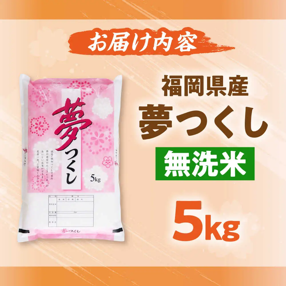 【令和7年度産】無洗米 夢つくし 5kg 精米 [BGBV013]