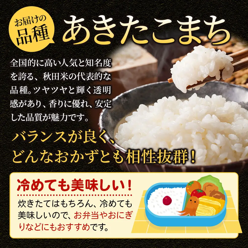 《令和8年産 新米受付》《定期便4ヶ月》あきたこまち【白米】 米どころ秋田県大仙市産 精米 10kg（5kg×2袋）