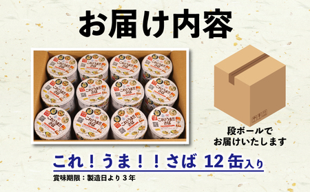 【 缶詰 】 さば缶詰 12缶 | 缶詰 これ！！うま！！つゆ使用 さば 味付缶詰