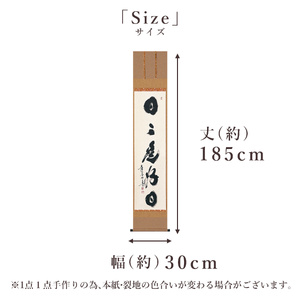 掛け軸「日々是好日」 小林太玄 尺巾立 サイズ：30×185cm 桐箱付 掛け軸 和室 おしゃれ 日本画 表装 床の間