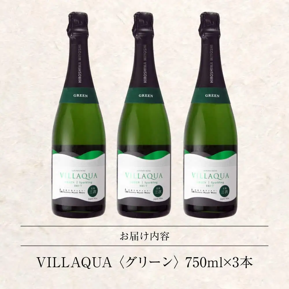 VILLAQUA -グリーン- 750ml×3本 [APAZ153] ワイン