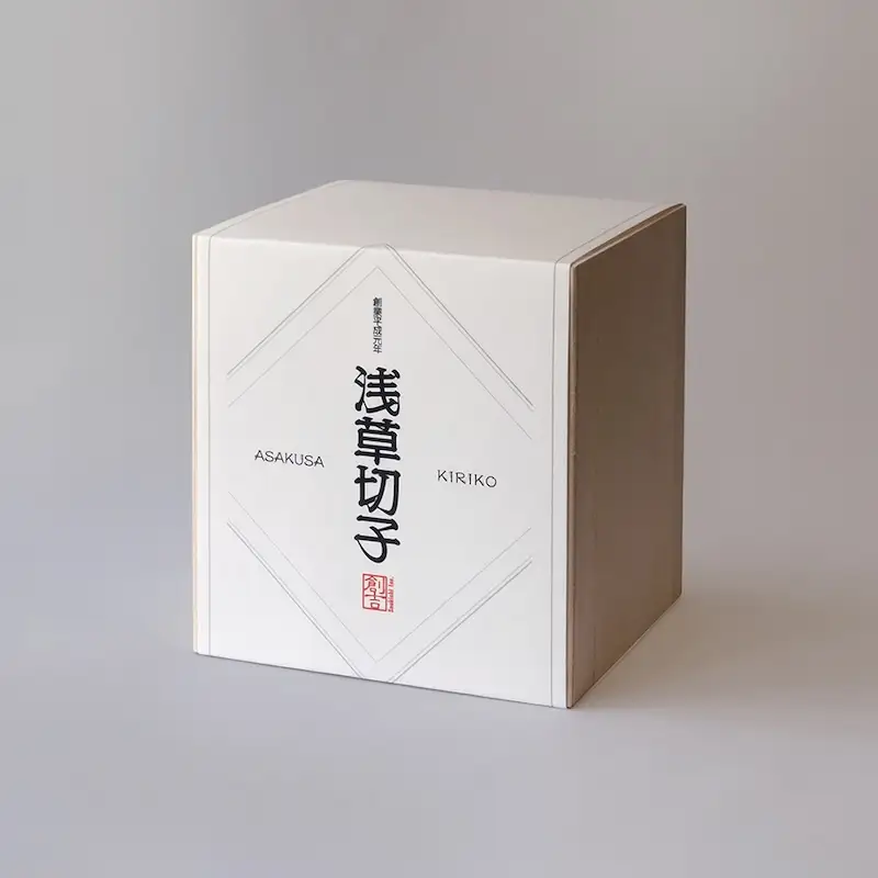 浅草切子 KANA KURITA「季（とき）の間 ―桜―」木箱入り_0012-127-T07